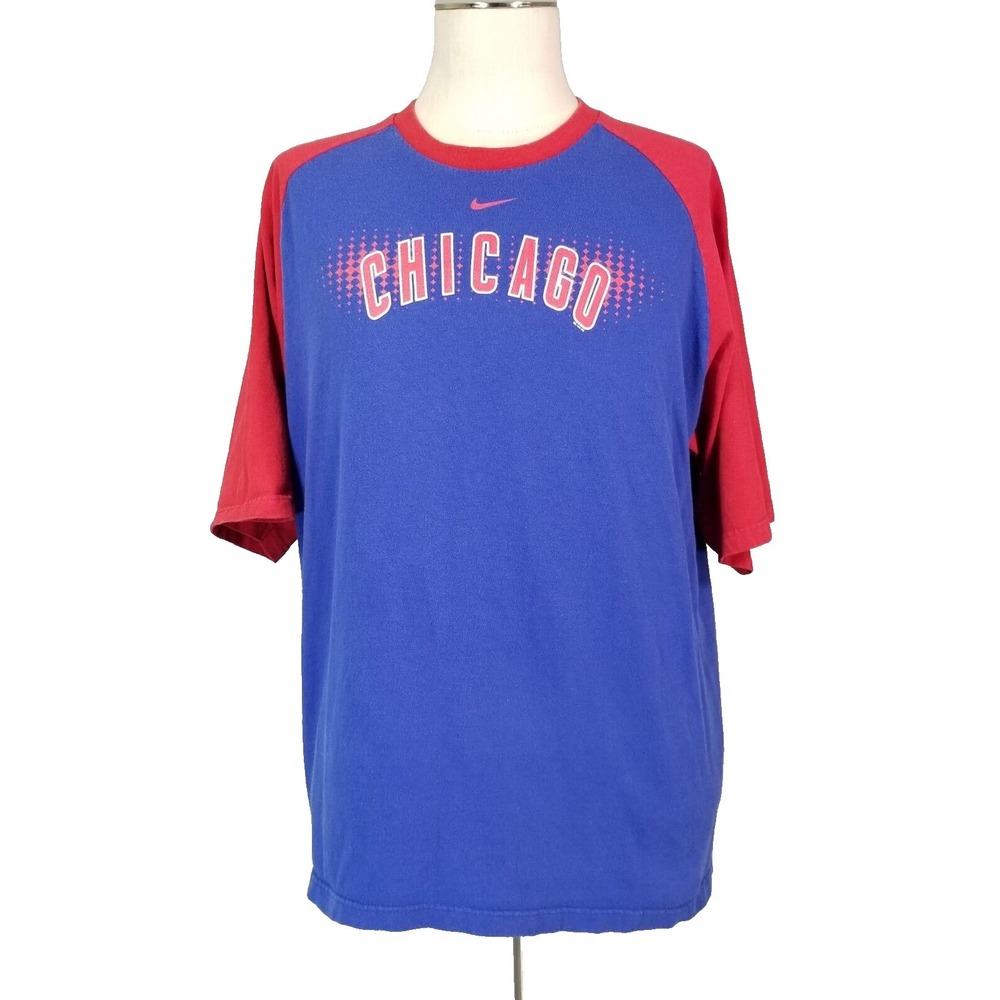 Nike Chicago Cubs‎ shirt men's XL extra large red blue short sleeve